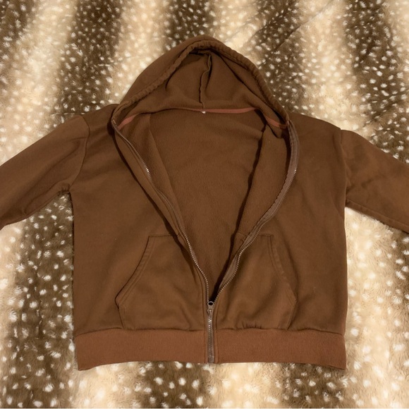 Brown Zip-Up Hoodie - Picture 3 of 8
